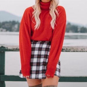 H&M red Turtleneck sweater